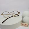 Designer Gold Scalloped Round Metal Fashion Glasses