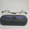 Designer Men's Rectangular Metal Blue Light Blocking Glasses