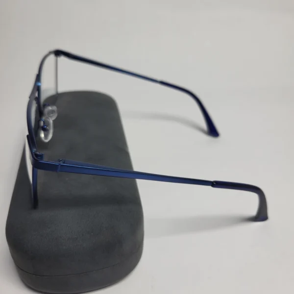 Designer Men's Rectangular Metal Blue Light Blocking Glasses