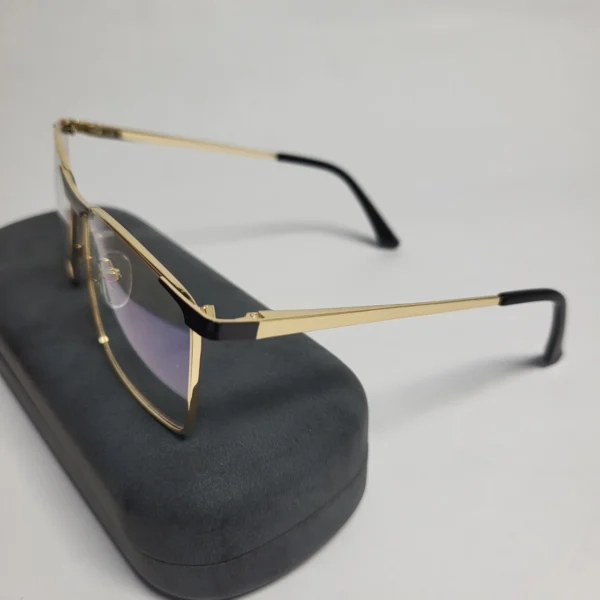 Designer Men's Rectangular Metal Blue Light Blocking Glasses