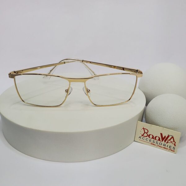 Designer Men's Rectangular Metal Blue Light Blocking Glasses