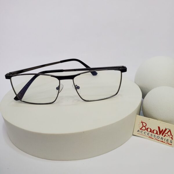 Designer Men's Rectangular Metal Blue Light Blocking Glasses