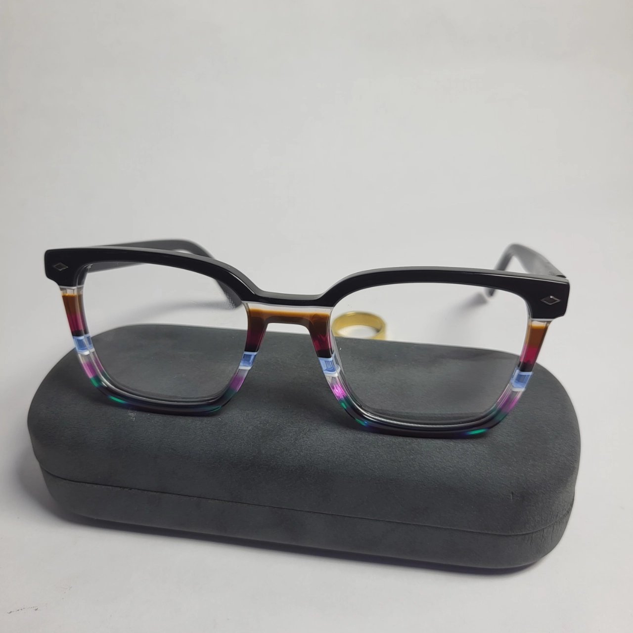 Designer FP2217 Unisex Colorful Acetate Square Glasses