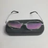 Designer Titanium IP 8818 Unisex Round Geometric Glasses
