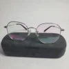 Designer Titanium IP 8818 Unisex Round Geometric Glasses