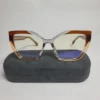 Designer Cat-Eye Two-Tone Acetate Women's Blue Light Glasses