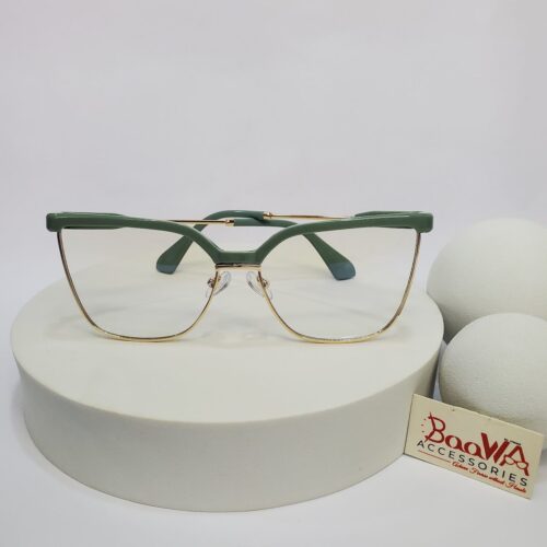 Designer Women's Cat-Eye Semi-Rimless Glasses Model 97782