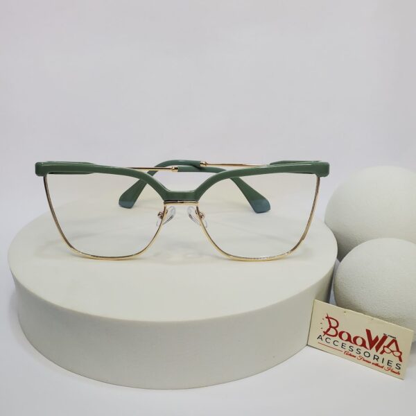 Designer Women's Cat-Eye Semi-Rimless Glasses Model 97782