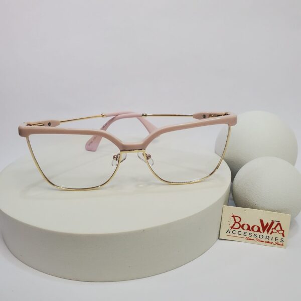 Designer Women's Cat-Eye Semi-Rimless Glasses Model 97782