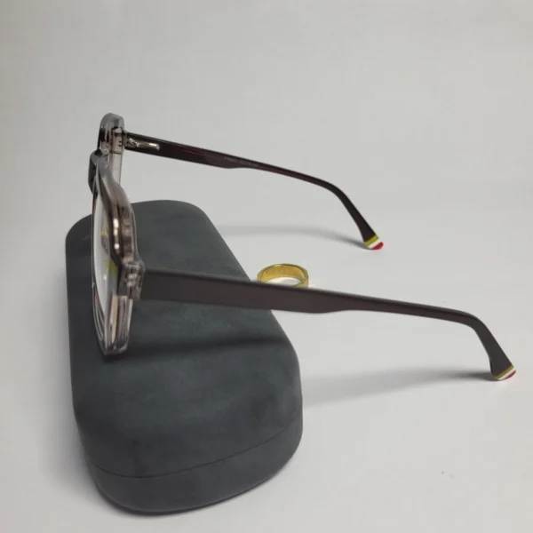 Puomn TR6601 Unisex Two-Tone Square Full-Rim Eyeglasses