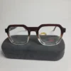 Puomn TR6601 Unisex Two-Tone Square Full-Rim Eyeglasses