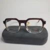 Puomn TR6601 Unisex Two-Tone Square Full-Rim Eyeglasses