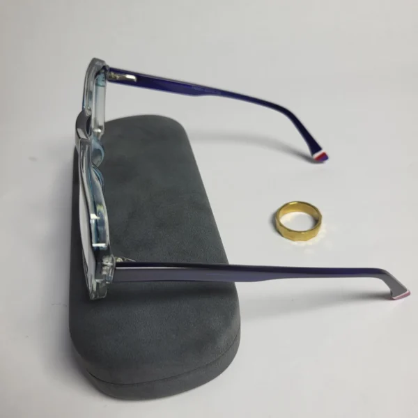 Puomn TR6601 Unisex Two-Tone Square Full-Rim Eyeglasses