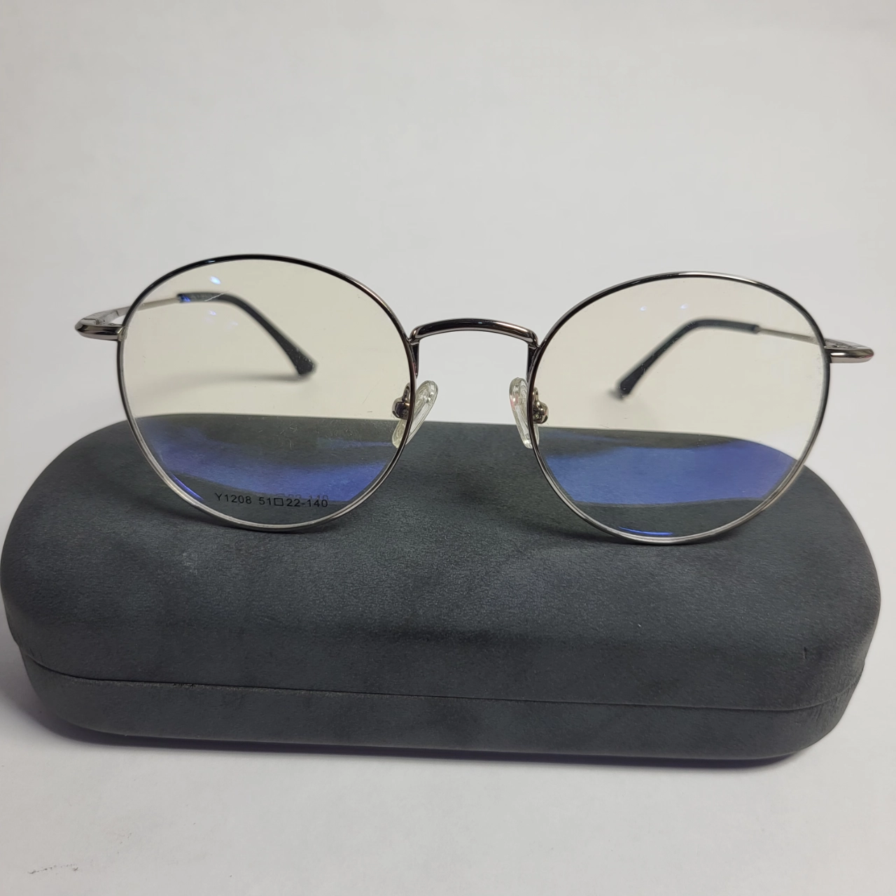 Designer Y1208 Unisex Oval Metal Blue Light Blocking Glasses