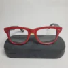 Designer Red  Black Acetate Wayfarer Full-Rim Eyeglasses