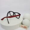 Designer Red  Black Acetate Wayfarer Full-Rim Eyeglasses
