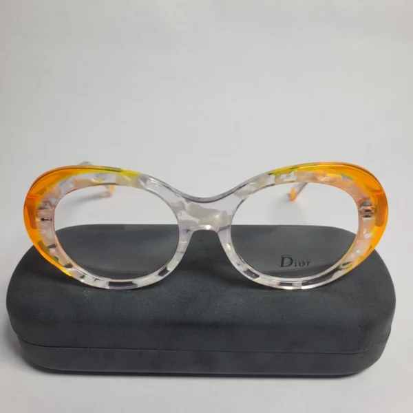 Dior CH3231 Women's Cat-Eye Orange Acetate Full-Rim Glasses
