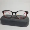 Evisu Black  Red Patterned Full-Rim Fashion Eyeglasses