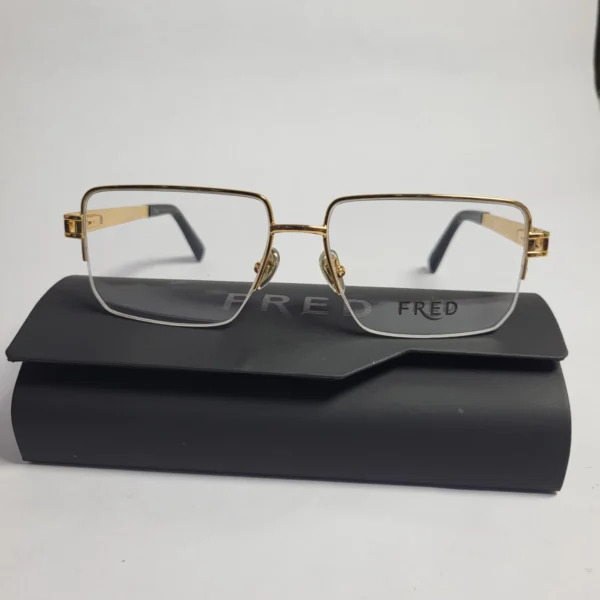 Fred FG50159U Gold Semi-Rimless Rectangle Metal Eyeglasses