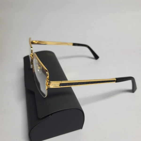 Fred FG50159U Gold Semi-Rimless Rectangle Metal Eyeglasses