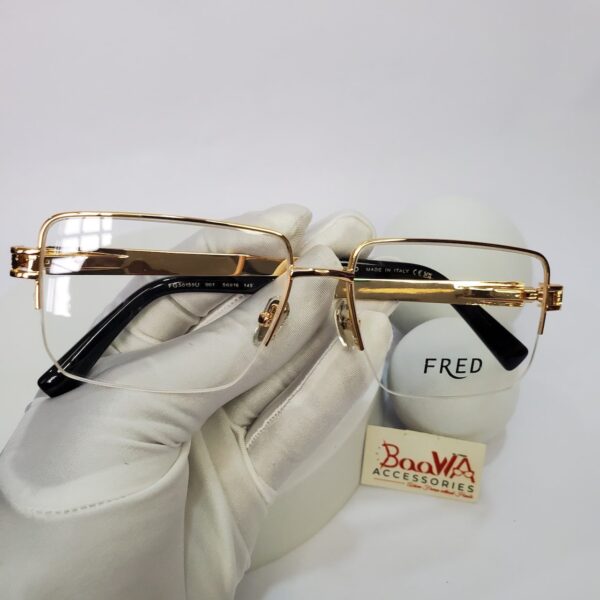 Fred FG50159U Gold Semi-Rimless Rectangle Metal Eyeglasses