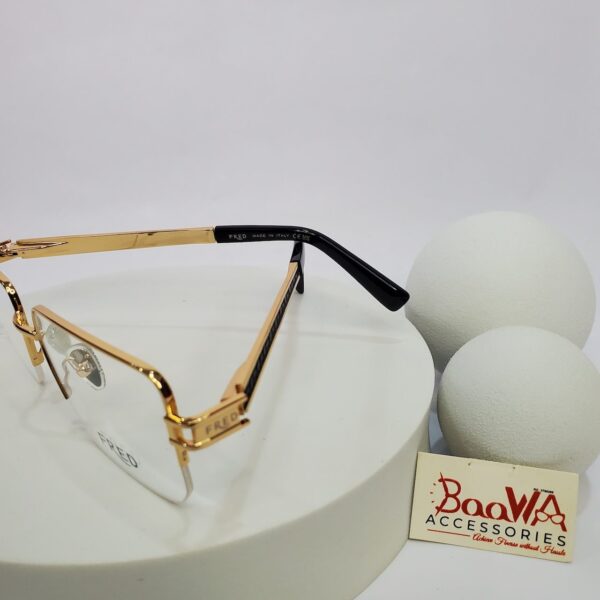 Fred FG50159U Gold Semi-Rimless Rectangle Metal Eyeglasses