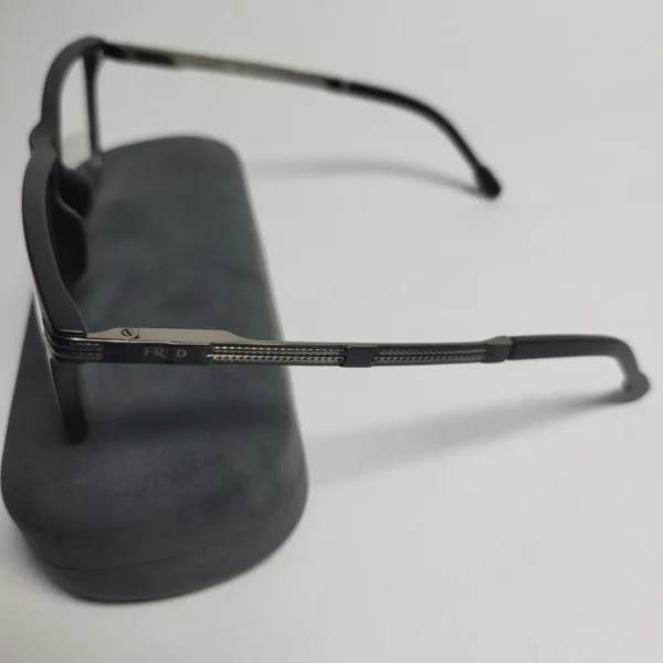 Fred Men's Black Rectangle Acetate Full-Rim Glasses