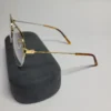 Gucci GG056820 Gold-Tone Metal Oval Blue Tinted Unisex Glasses