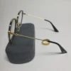 Gucci GG0591 Black Gold Geometric Blue Light Blocking Glasses