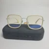 Gucci GG0591 Black Gold Geometric Blue Light Blocking Glasses