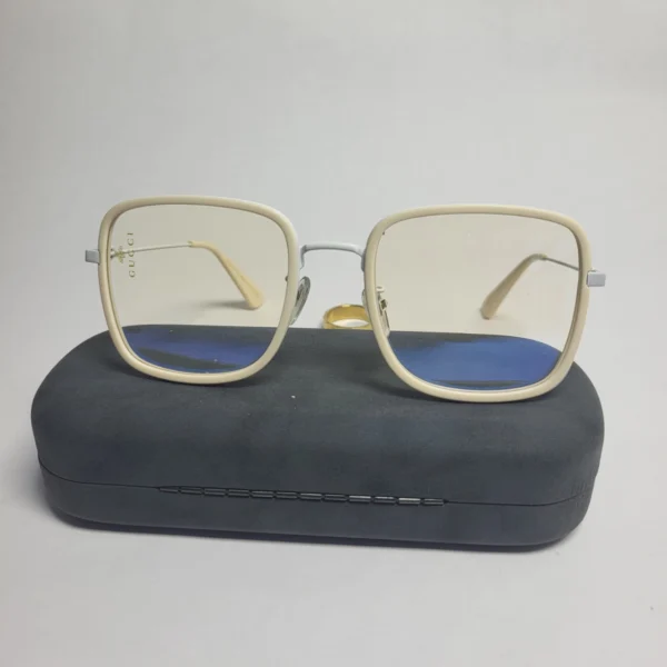 Gucci GG0591 Black Gold Geometric Blue Light Blocking Glasses