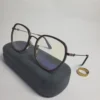 Gucci GG0591 Black Gold Geometric Blue Light Blocking Glasses