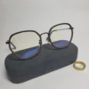 Gucci GG0591 Black Gold Geometric Blue Light Blocking Glasses