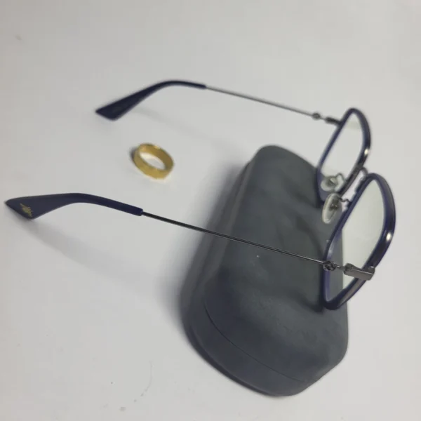 Gucci GG0591 Black Gold Geometric Blue Light Blocking Glasses