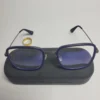 Gucci GG0591 Black Gold Geometric Blue Light Blocking Glasses
