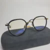 Gucci GG0591 Black Gold Geometric Blue Light Blocking Glasses