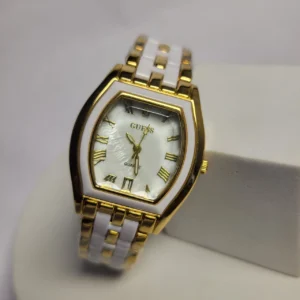 Guess Women's 9913 Quartz Gold-Tone White Water Resistant Watch
