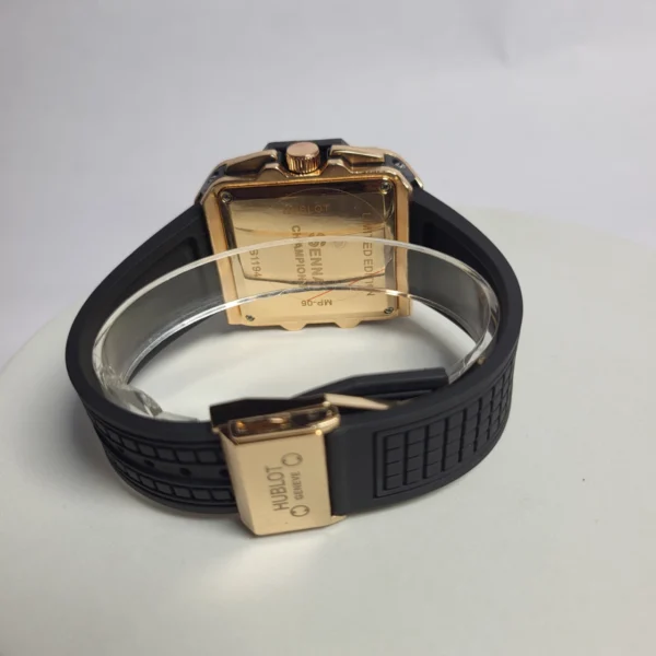 Hublot S1194 Men's Gold Square Chronograph Date Watch