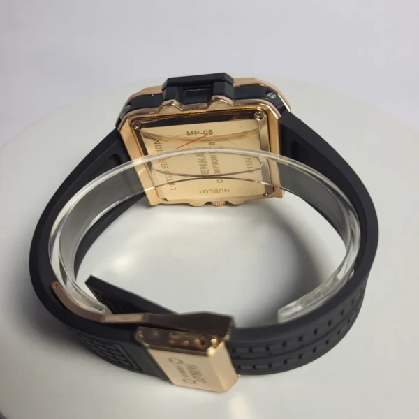 Hublot S1194 Men's Gold Square Chronograph Date Watch