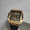Hublot S1194 Men's Gold Square Chronograph Date Watch