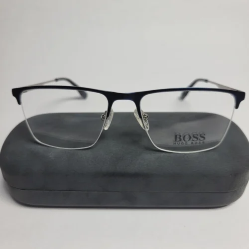 Hugo Boss CH 6030 Semi-Rimless Rectangle Metal Eyeglasses