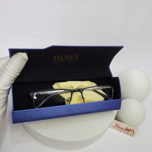 Hugo Boss CH 6030 Semi-Rimless Rectangle Metal Eyeglasses