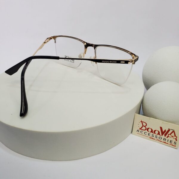 Hugo Boss CH 6030 Semi-Rimless Rectangle Metal Eyeglasses