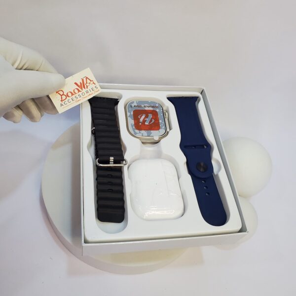 HiWatch Ultra i9 Ultra 3 Smartwatch with 2.3 AMOLED Infinite Display  Earbuds Combo