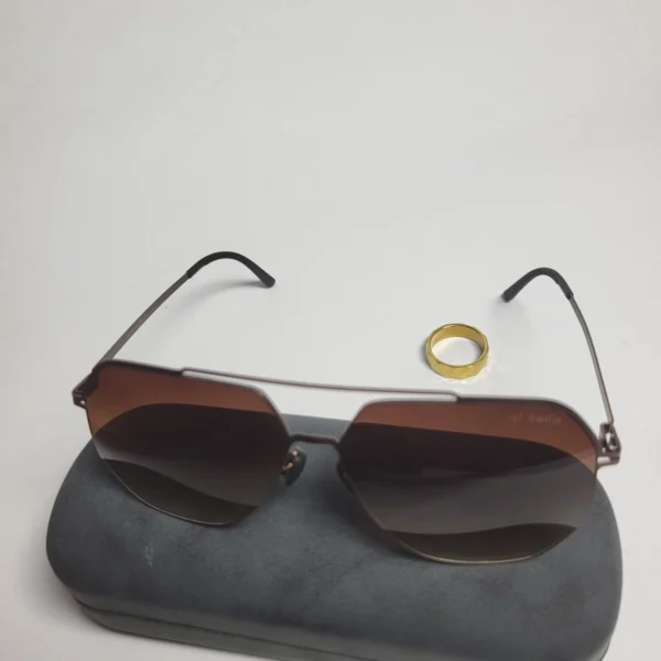 Ic! Berlin B82/B99 Unisex Aviator Gold Metal Frame Sunglasses