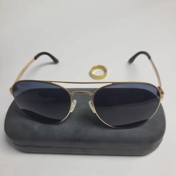 Ic! Berlin B82/B99 Unisex Aviator Gold Metal Frame Sunglasses
