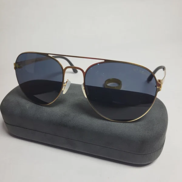 Ic! Berlin B82/B99 Unisex Aviator Gold Metal Frame Sunglasses