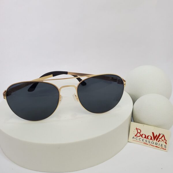 Ic! Berlin B82/B99 Unisex Aviator Gold Metal Frame Sunglasses