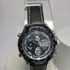 Joefox 1603 Men's Dual Time Chronograph Leather Sport Watch