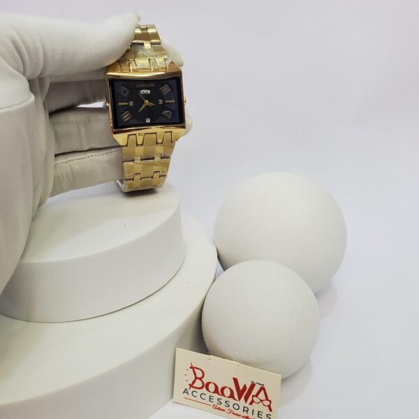 Lookworld A313 Men's Gold Rectangular Chronograph Quartz Watch